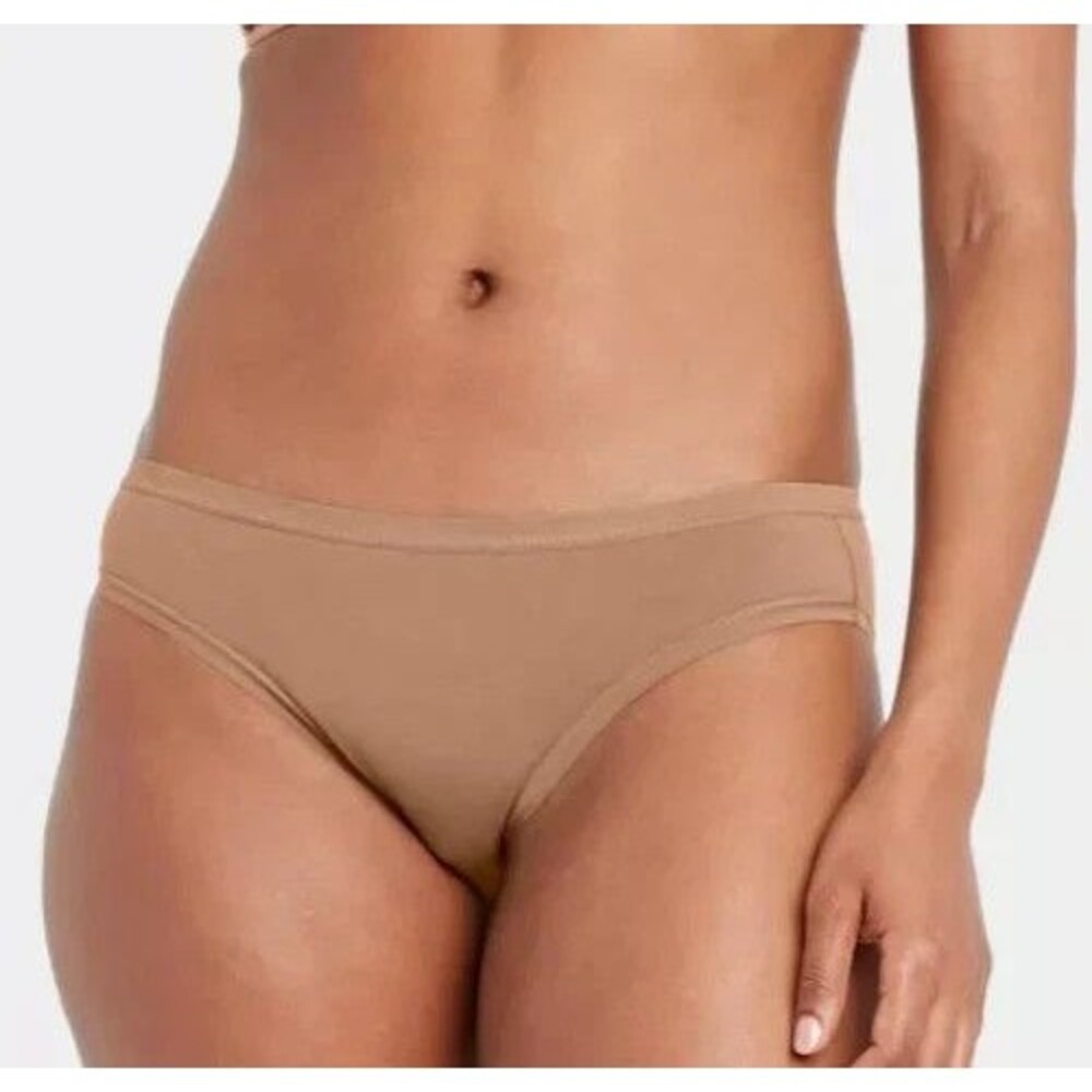 Auden Large 12-14 Bikini Panties Oak Cotton Blend Underwear Loungewear NWT